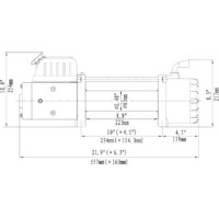 Runva EWX 1000 dimension ჯალამბარი