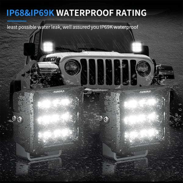 Second image of AURORA 4 inch high brightness Led Work Light