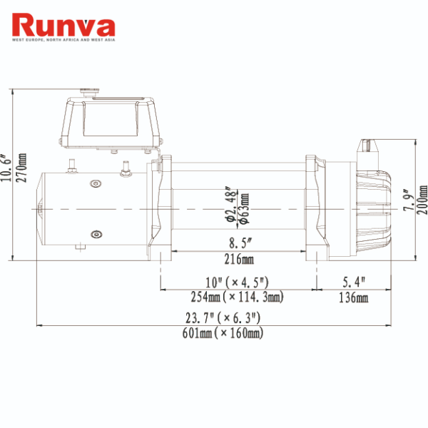 Second image of Runva EWB 12500 ჯალამბარი