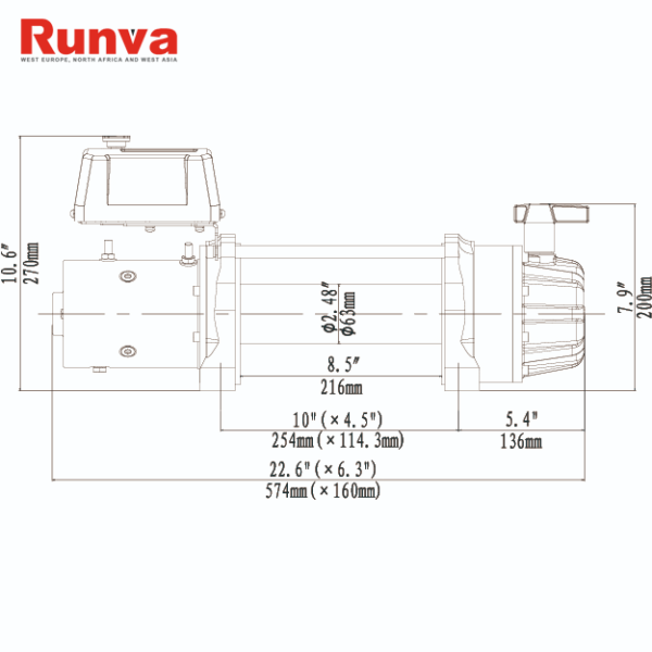 Second image of Runva EWB 9500 ჯალამბარი
